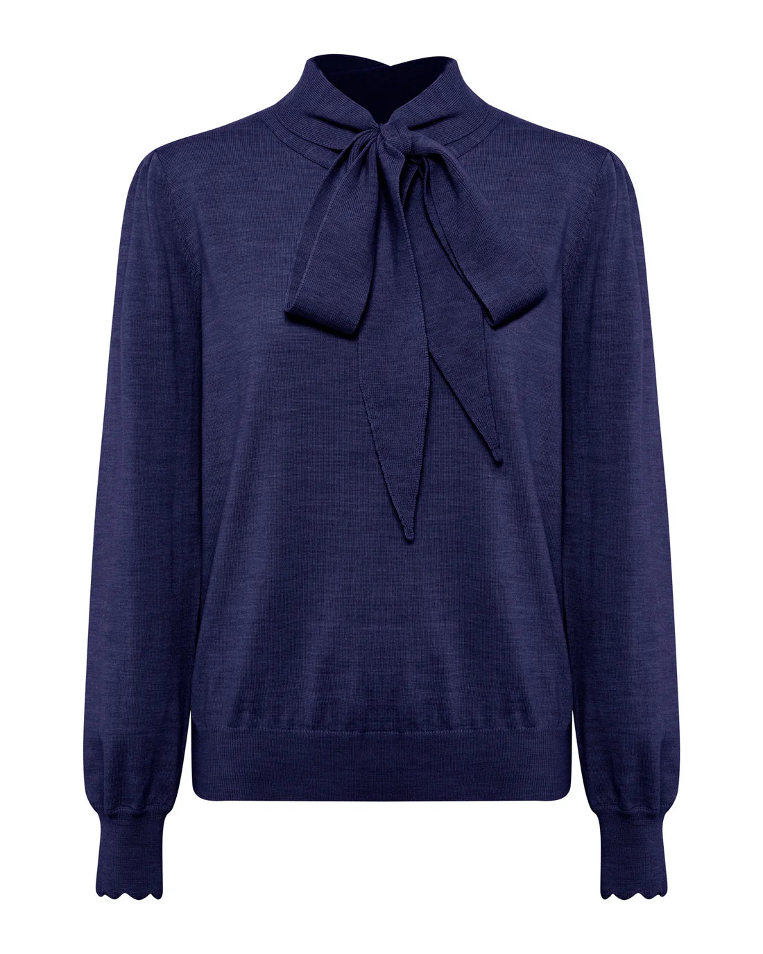 Iris & Wool | Jacqueline Bow Sweater - Navy