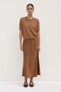 Assembly Label | Vanya Cotton Cashmere Knit Tee - Bronze