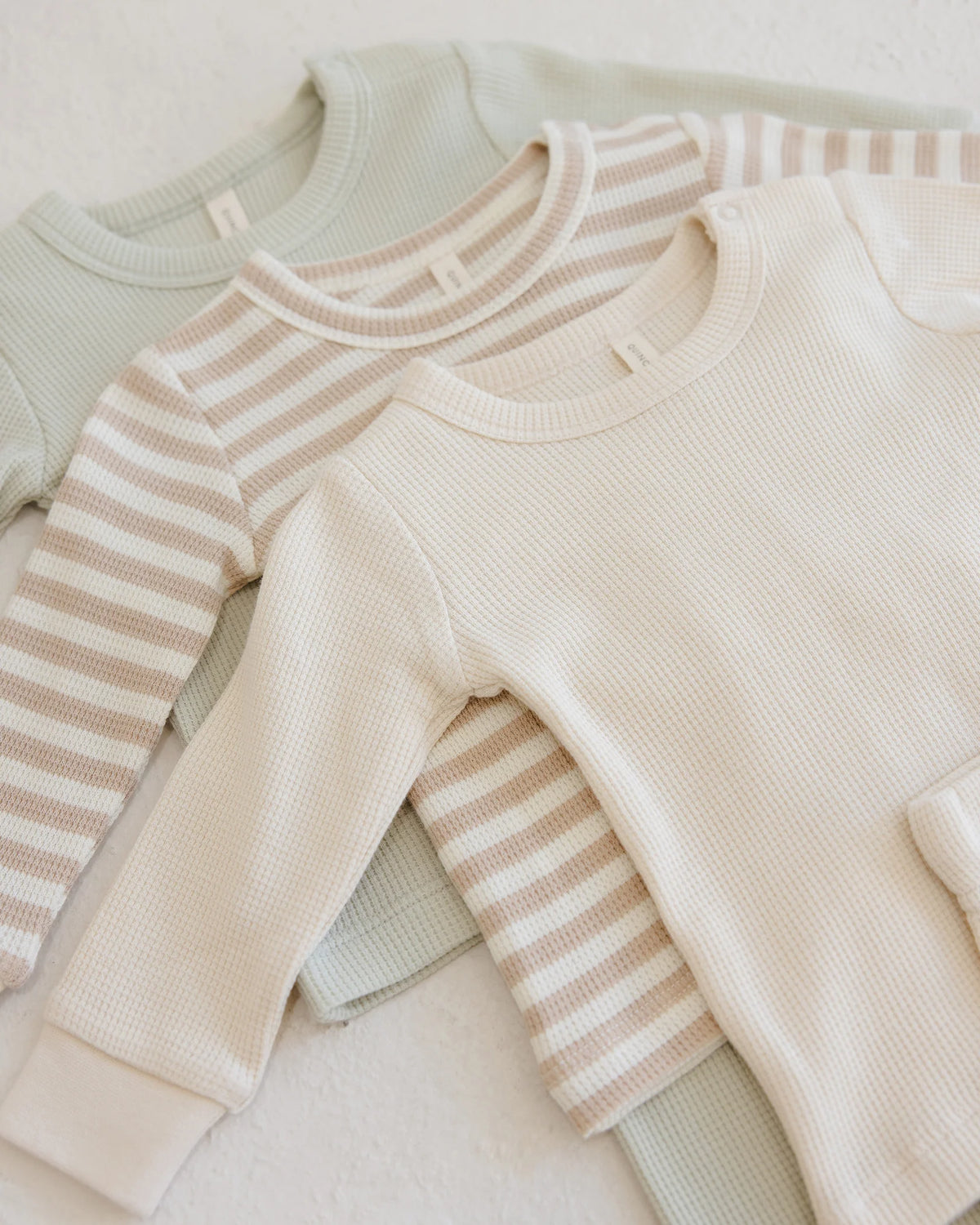 Quincy Mae | Waffle Top + Pant Set - Natural