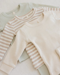 Quincy Mae | Waffle Top + Pant Set - Natural