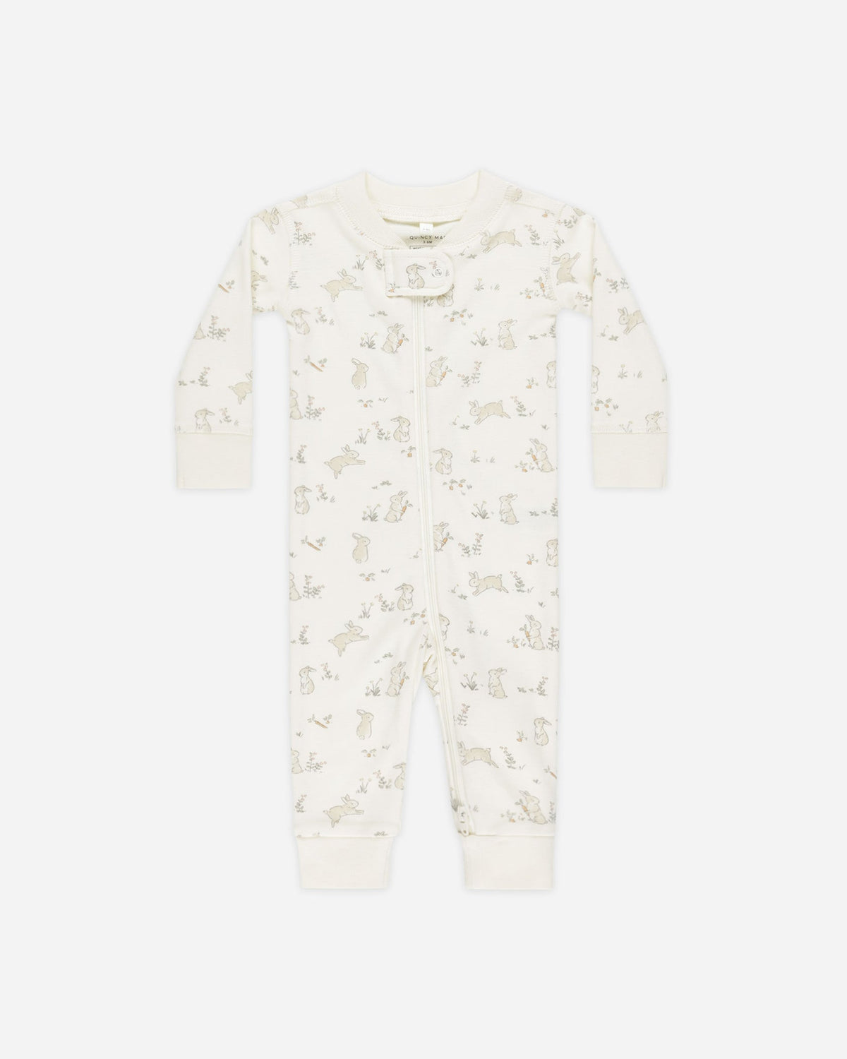 Quincy Mae | Zip Longsleeve Sleeper - Bunnies