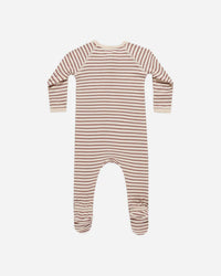 Quincy Mae | Candy Stripe Bamboo Zip Footie