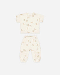Quincy Mae | Jersey Tee + Pants Set - Puppies