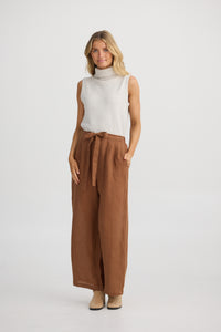 Shanty | Dickens Pants - Cocoa Linen