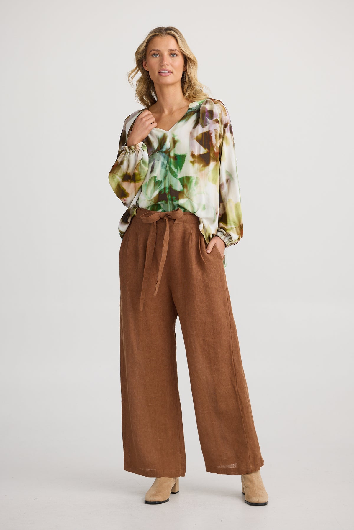 Shanty | Dickens Pants - Cocoa Linen