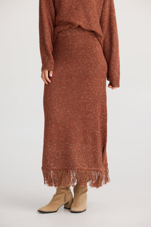 Shanty | Seville Knit Skirt - Paprika