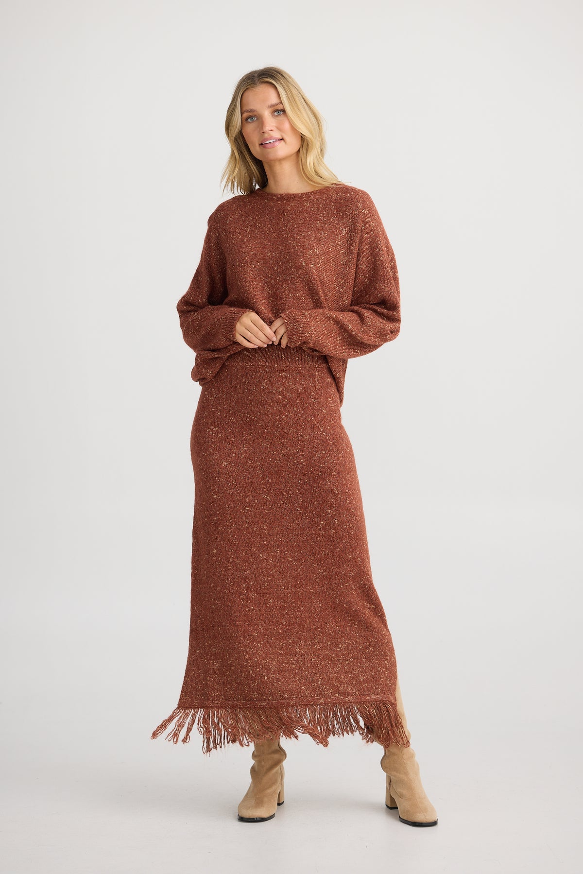 Shanty | Seville Knit Skirt - Paprika
