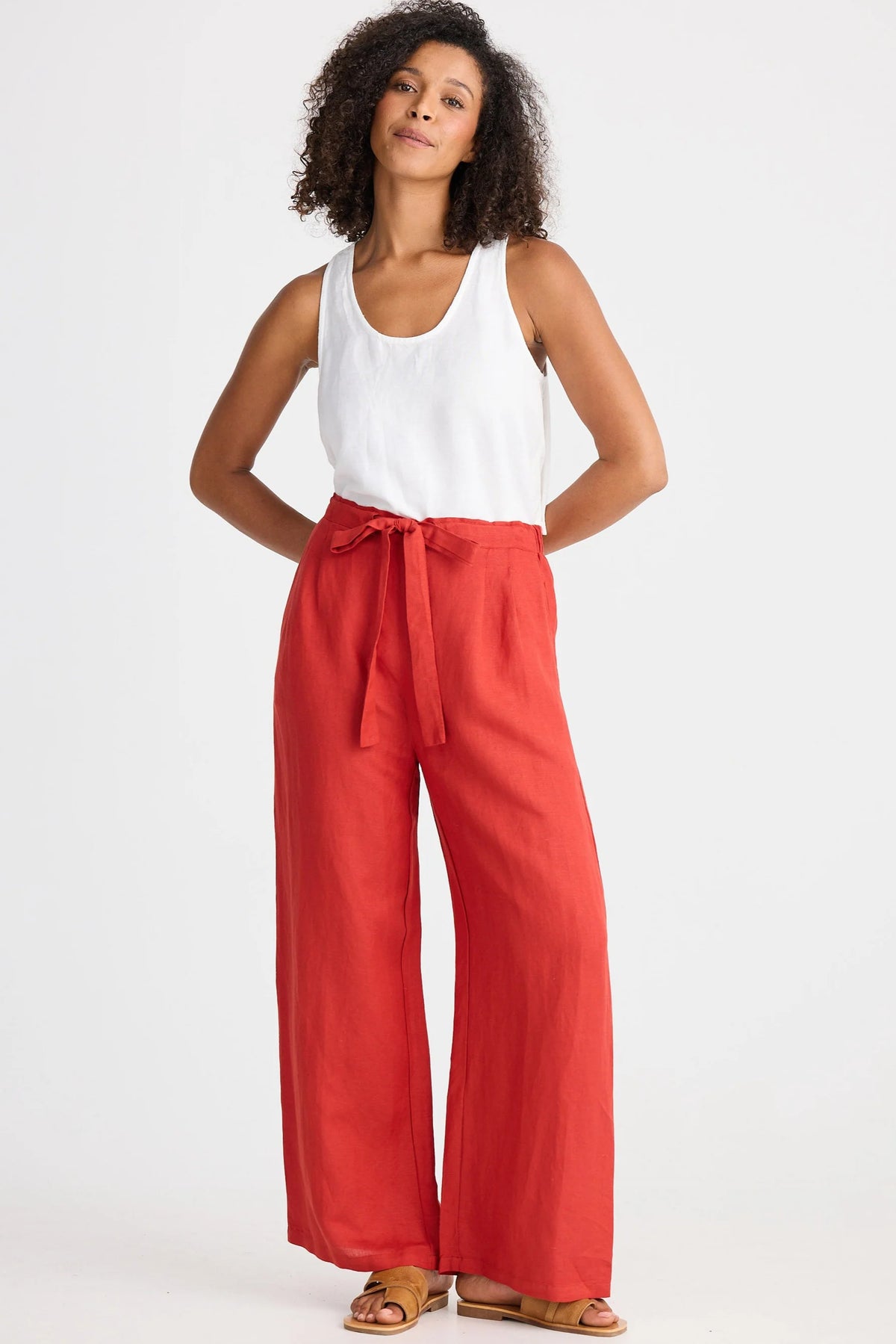 Shanty | Dickens Pants - Cherry Linen Blend