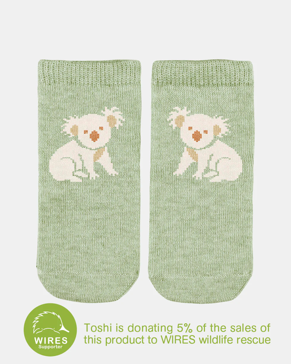 Toshi | Organic Ankle Socks - Koala