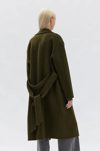 Assembly Label | Sadie Single Breasted Wool Coat - Forest