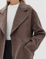 Assembly Label | Sadie Single Breasted Wool Coat - Cocoa Marle