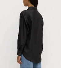 Assembly Label | Spencer Silk Long Sleeve Shirt - Black