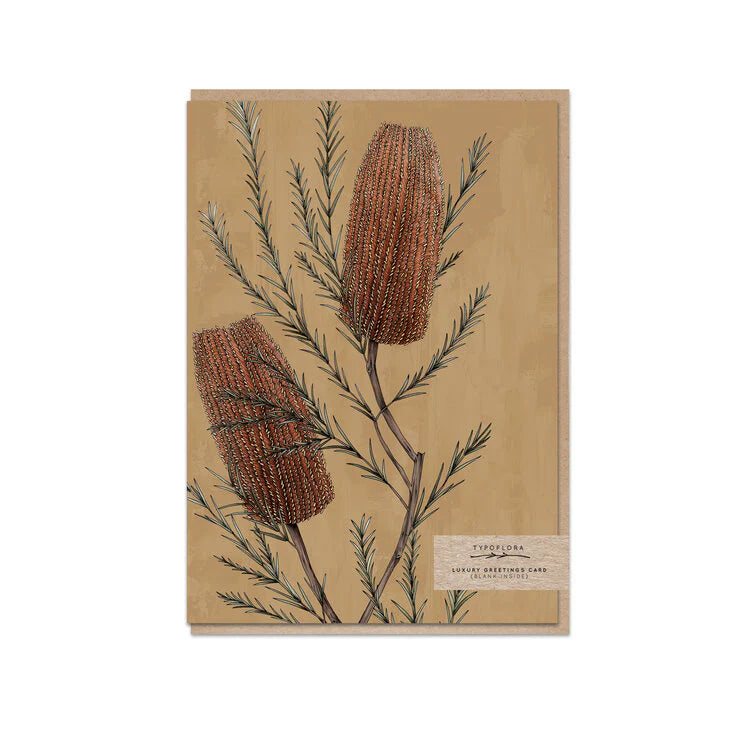Typoflora | Banksia Portrait Card