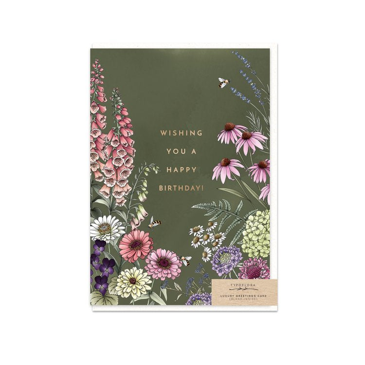 Typoflora | Wildflowers Birthday Card