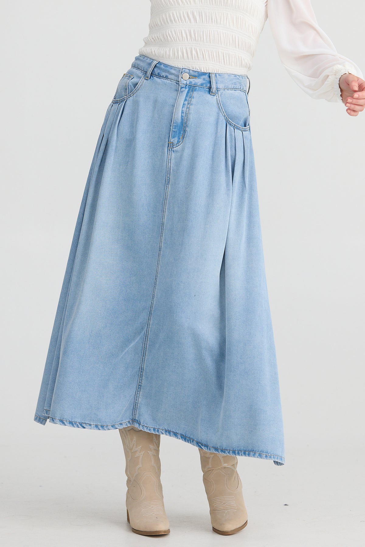 Talisman | Austin Skirt - Light Blue Wash