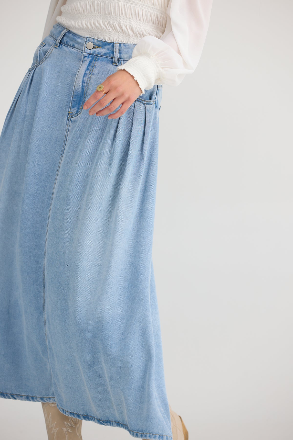 Talisman | Austin Skirt - Light Blue Wash