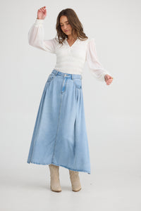 Talisman | Austin Skirt - Light Blue Wash