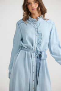 Talisman | Pedro Maxi Dress - Light Denim Wash