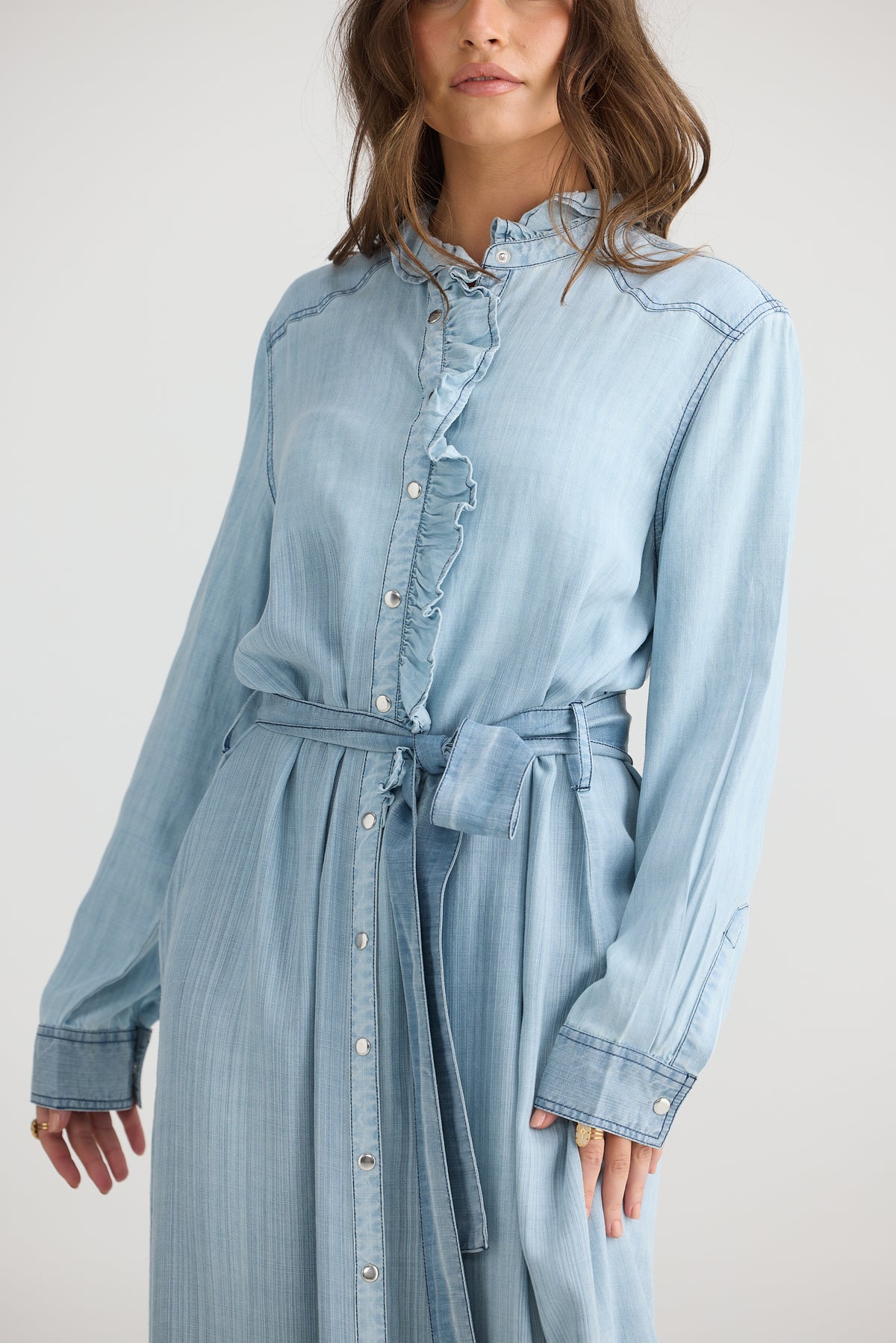 Talisman | Pedro Maxi Dress - Light Denim Wash