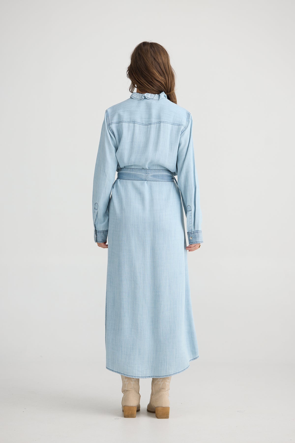 Talisman | Pedro Maxi Dress - Light Denim Wash