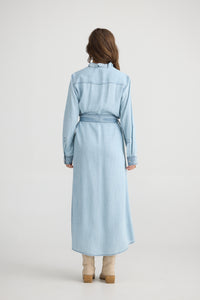 Talisman | Pedro Maxi Dress - Light Denim Wash
