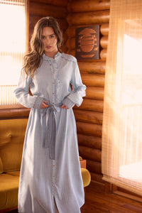 Talisman | Pedro Maxi Dress - Light Denim Wash