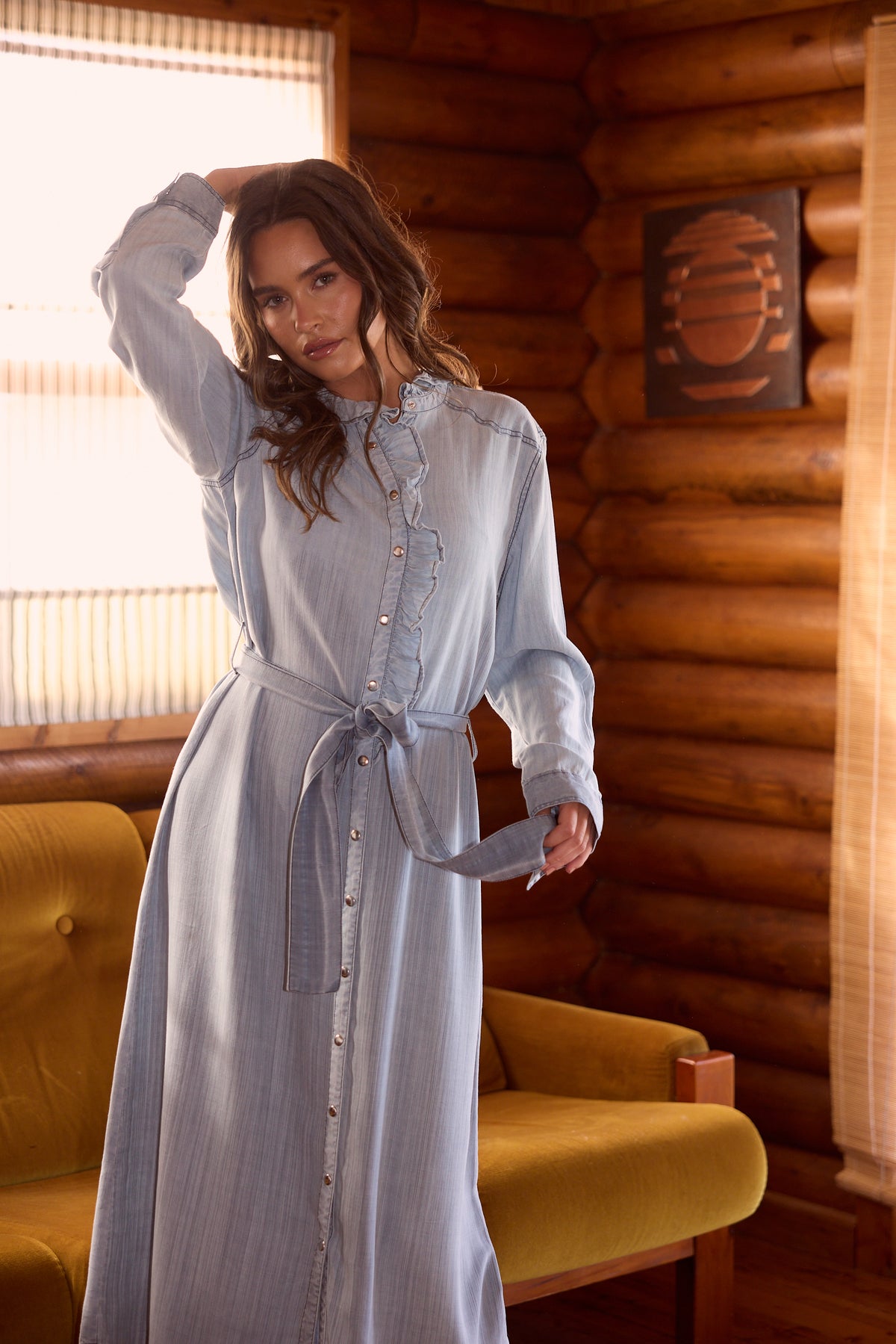 Talisman | Pedro Maxi Dress - Light Denim Wash