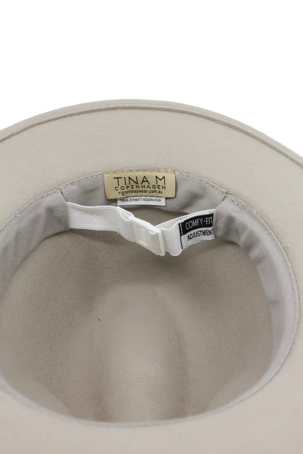 Zermatt Wool Felt Fedora - Light Grey