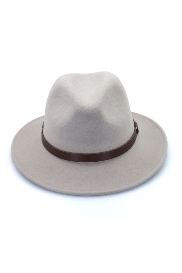 Zermatt Wool Felt Fedora - Light Grey