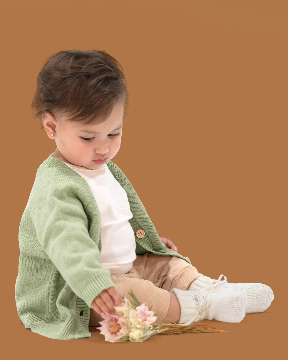 Toshi | Organic Cardigan Remy - Matcha