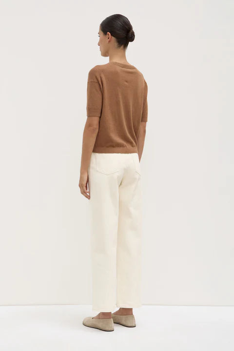 Assembly Label | Vanya Cotton Cashmere Knit Tee - Bronze