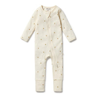 Wilson + Frenchy | Bee Mine Organic Zipsuit With Feet