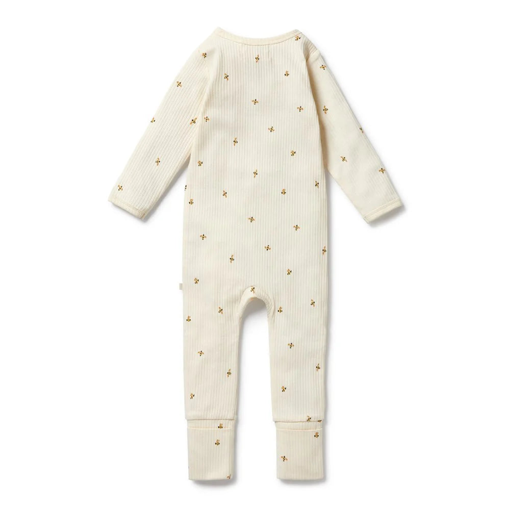 Wilson + Frenchy | Bee Mine Organic Zipsuit With Feet