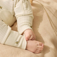 Wilson + Frenchy | Bee Mine Organic Zipsuit With Feet