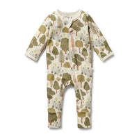 Wilson + Frenchy | Little Trees Organic Zipsuit with Feet