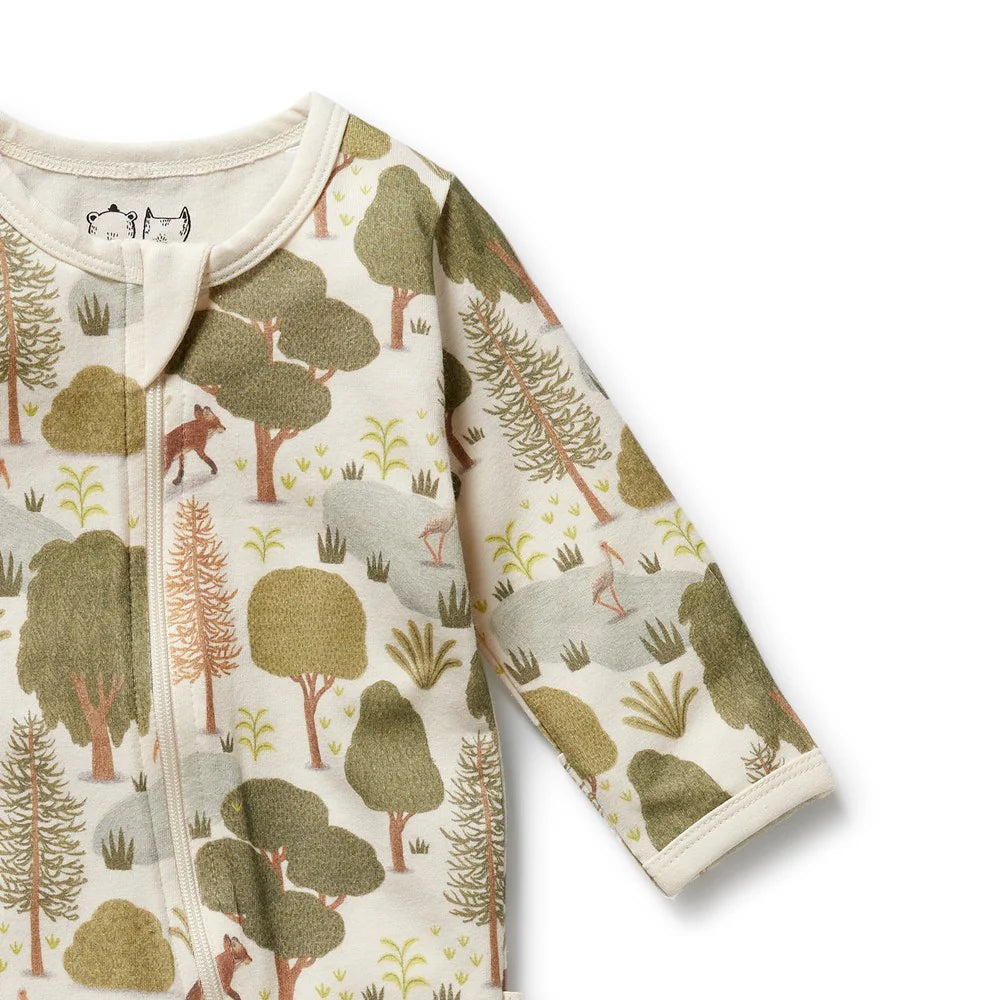 Wilson + Frenchy | Little Trees Organic Zipsuit with Feet