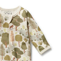 Wilson + Frenchy | Little Trees Organic Zipsuit with Feet