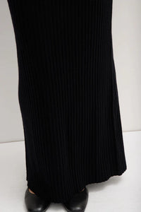 Assembly Label | Wool Cashmere Rib Maxi Skirt - Black