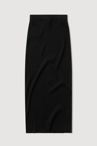 Assembly Label | Wool Cashmere Rib Maxi Skirt - Black