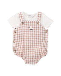 Bebe | Clayton Check Bodysuit - 2pc Set