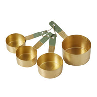 Brass + Green Measuring Cups 4PCS