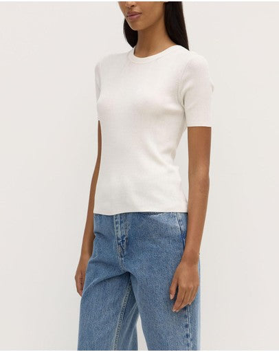 Assembly Label | Amira Knit Tee - Antique White