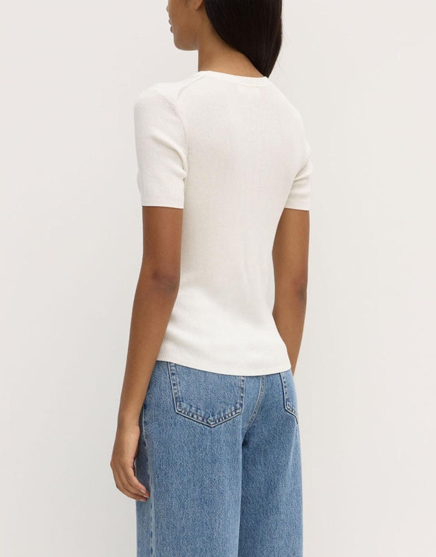 Assembly Label | Amira Knit Tee - Antique White