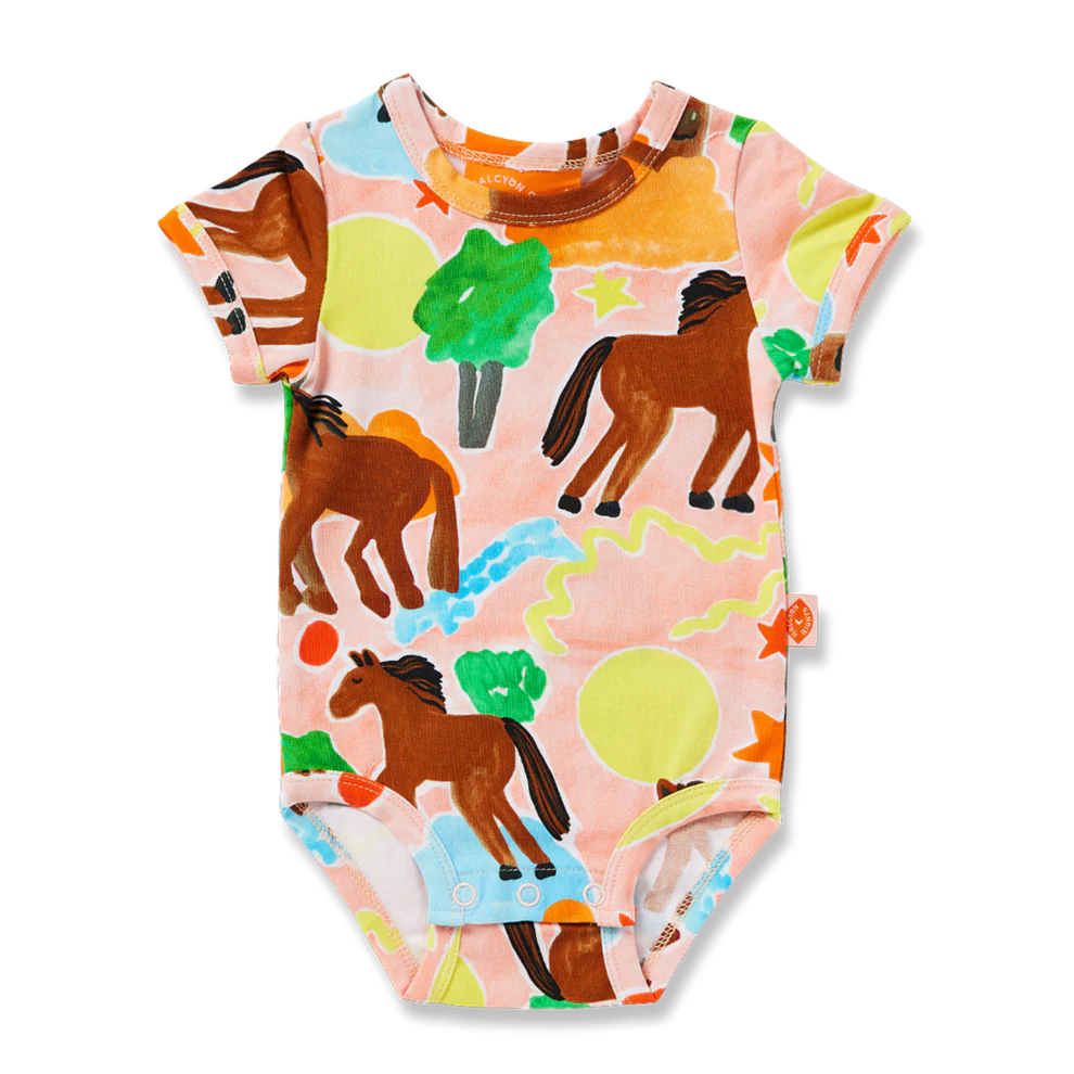 Halcyon Nights | Giddy Up Short Sleeve Bodysuit