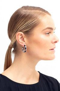 ELK | Sava Hoop Earring - Black / Camel
