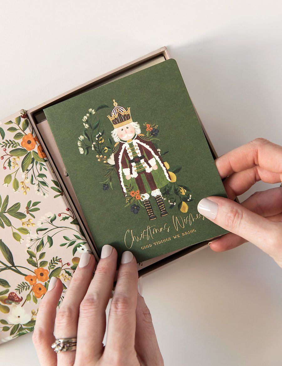 Bespoke Letterpress | 10 Pack Greeting Card Boxset - Blush Christmas