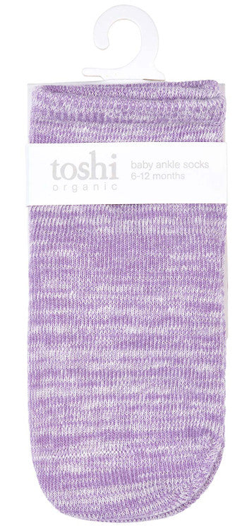 Toshi | Organic Ankle Socks Marle Lavender