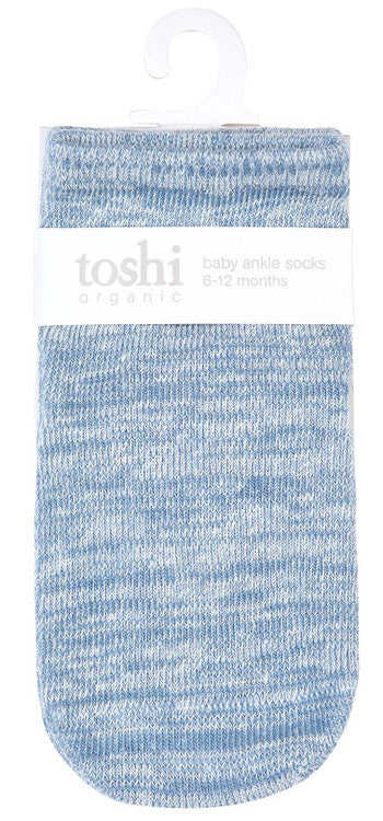 Toshi | Organic Ankle Socks Marle Storm