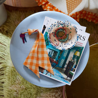 Sage x Clare | Leyland Bandana Key Ring - Persimmon Check