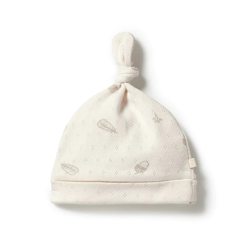 Wilson + Frenchy | Little Acorn Organic Pointelle Knot Hat